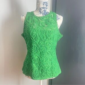 White House Black Market Green Sleeveless Blouse - Size 8 - NWT